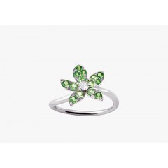 Ring L’essentielle SM WG Diamond Green Sapphire 049